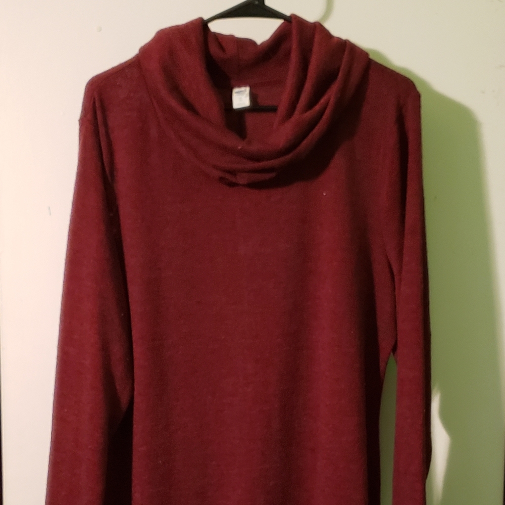 Old Navy Maroon Turtleneck Dress